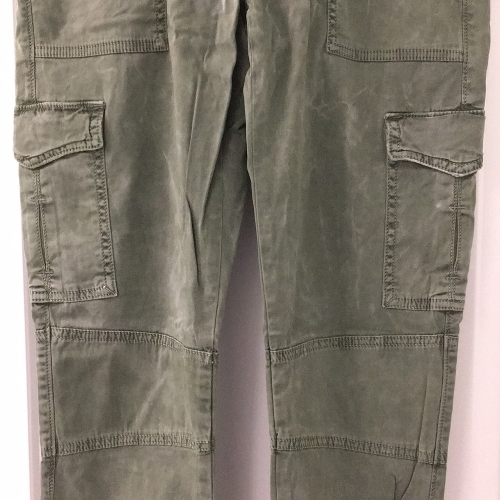 Olive green cargo-type pants - Picture 3 of 7